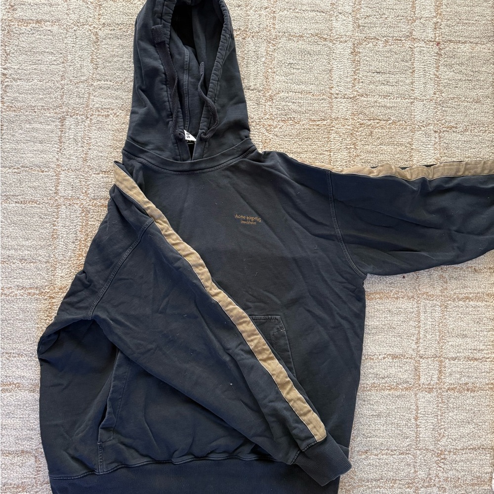 Acne Black Sweatshirt with Gold Logo